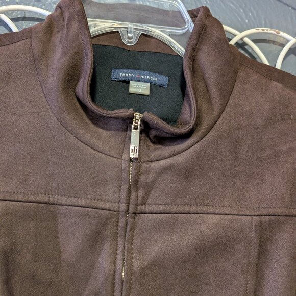 BNWT Tommy Hilfiger Brown Suede Zip Dress. Size 12 - Picture 3 of 5